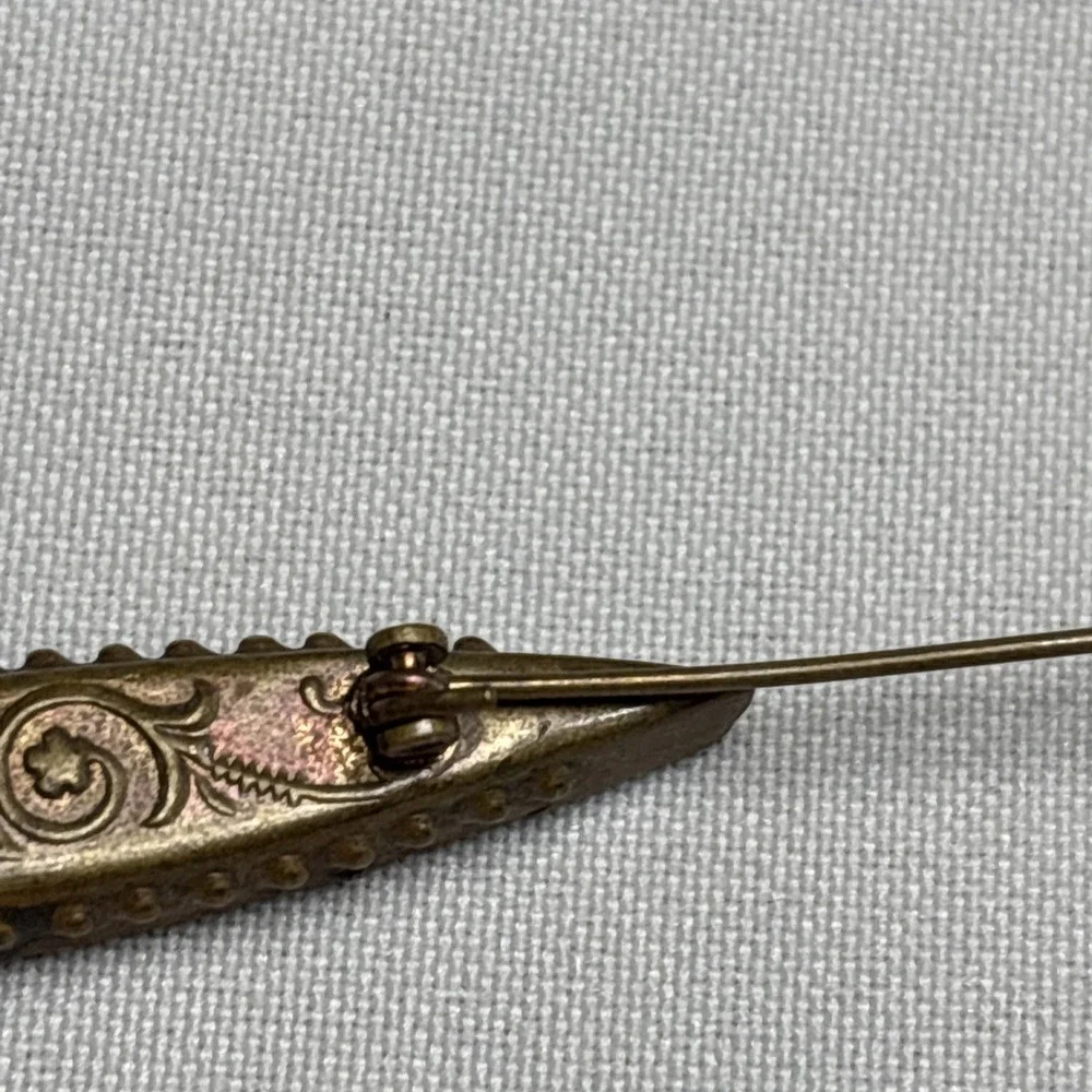 Vintage Venetian Grand Tour Micro Mosaic Flower Brooch Bar Pin